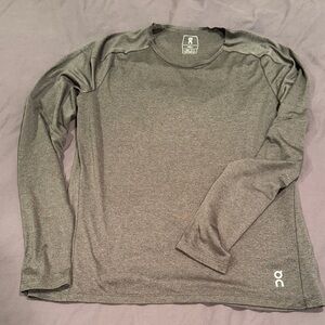 On Running Men's Charcoal Long Sleeve Tee